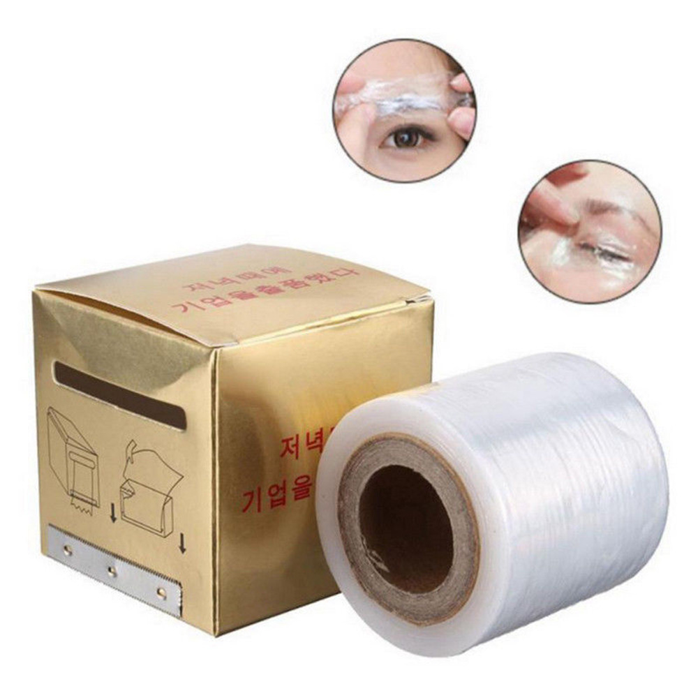 Eyelash Extension Permanent - ฟิล์มพลาสติกใสสำหรับต่อขนตาปลอม 1 ม้วน ฟิล์มสำหรับสักคิ้วถาวร อุปกรณ์แต่งหน้าสำหรับมืออาชีพ