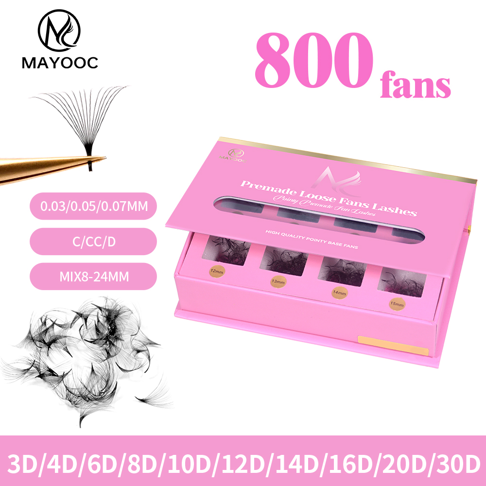 ขนตาปลอมแบบพัด MAYOOC 800Fans  - Eyelash Extension Logo บทวิจารณ์และราคา