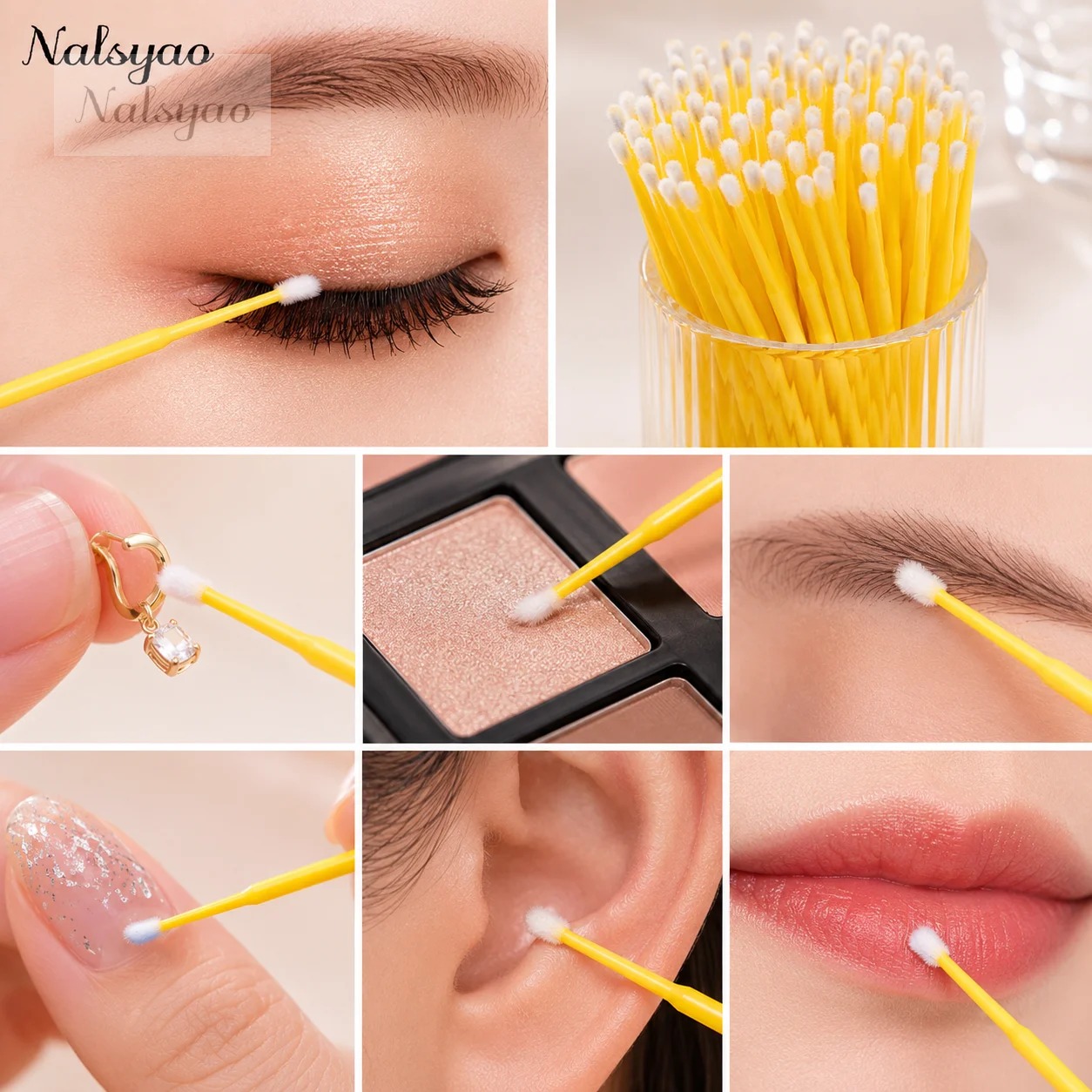 ไม้พันสำลีทำความสะอาดขนตา 500  - Eyelash Extension With Glue บทวิจารณ์และราคา
