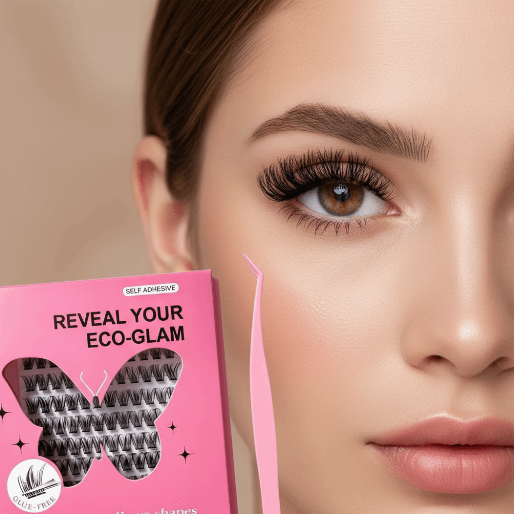 ชุดต่อขนตา DIY แบบธรรมชาติ ขนต - Eyelash Extension With Glue บทวิจารณ์และราคา