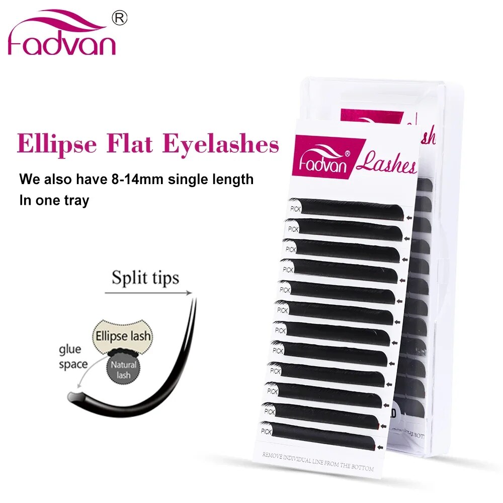 FADVAN Ellipse แบน C/D โค้ง 8- - Eyelash Extension Permanent บทวิจารณ์และราคา