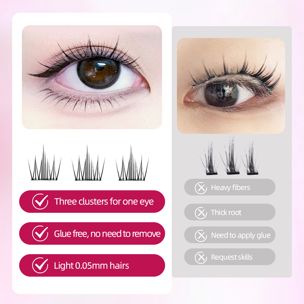 ขนตาปลอม Yelix แบบหลายสไตล์ DI - Eyelash Extension With Glue บทวิจารณ์และราคา
